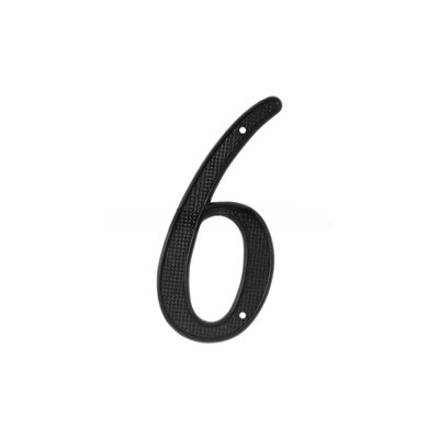 Deltana RNZ4-6 4" Numbers Zinc Die-Cast, Black