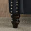 Canapé Chesterfield en velours, canapé capitonné noir pour le salon, design moderne