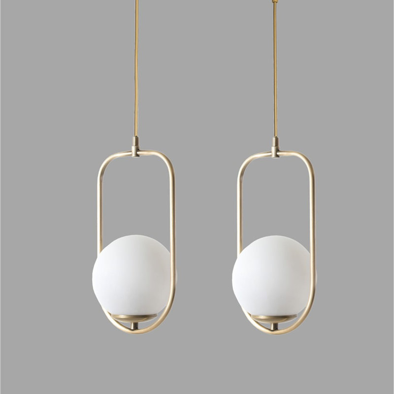 Wacissa 2 - Light Kitchen Island Pendant, Gold, White