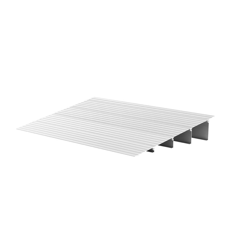 Rampe de seuil en aluminium de 4 pouces pour fauteuil roulant et scooter - Rampes d'accès de porte robustes avec surface antidérapante