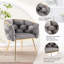 Chaise de salle à manger en velours touffetée Tecoria-626838029