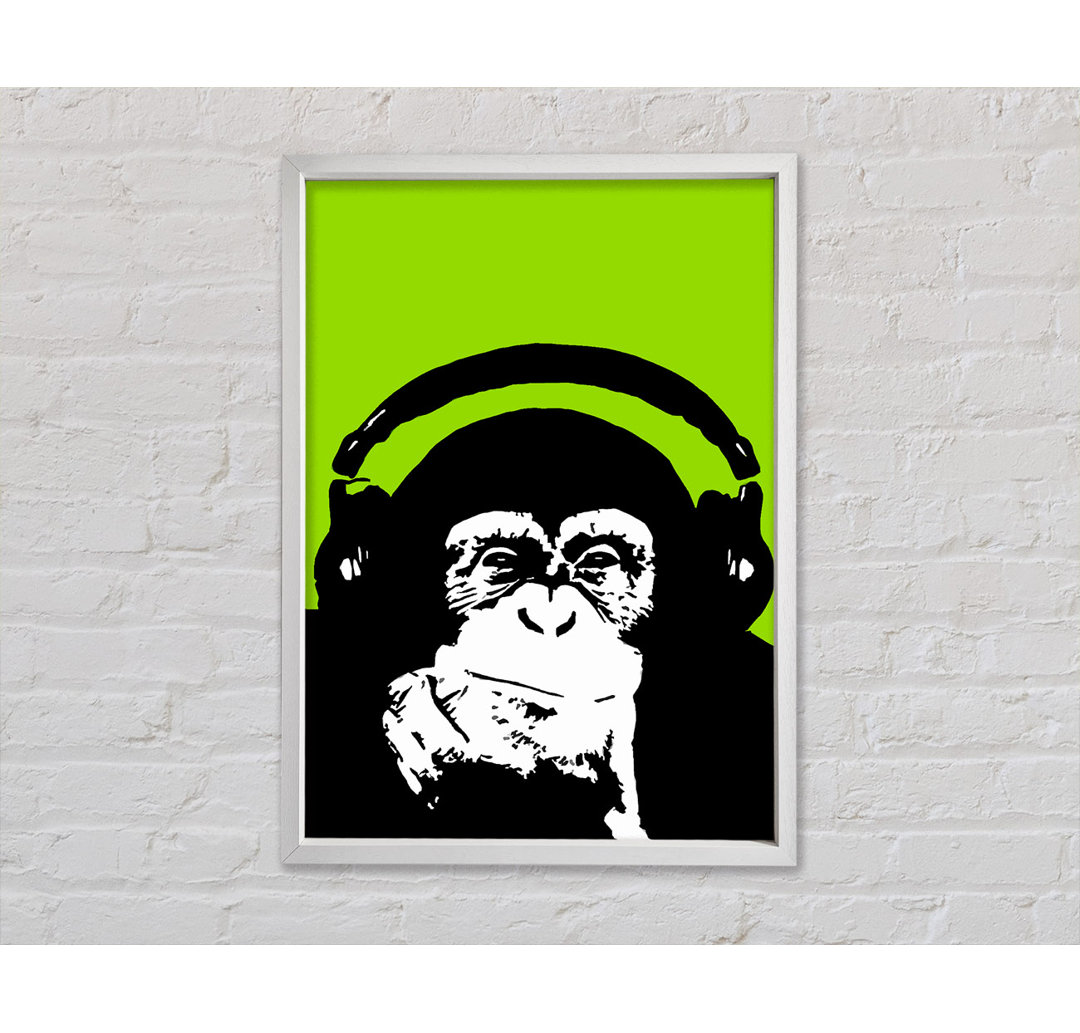 Monkey Dj - Einzelner Bilderrahmen Kunstdrucke auf Leinwand