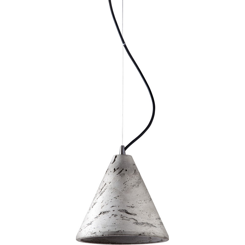 Bowie 1 - Light Concrete Grey Cone Pendant
