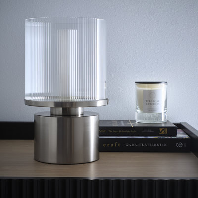 Glass & Metal Table Lamp