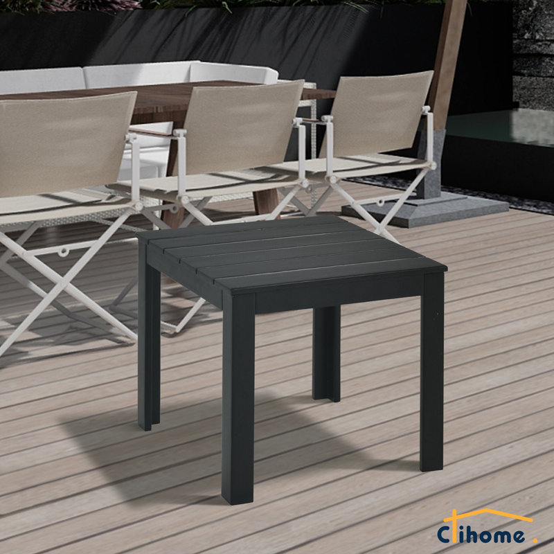 Table bistro en bois, Noir