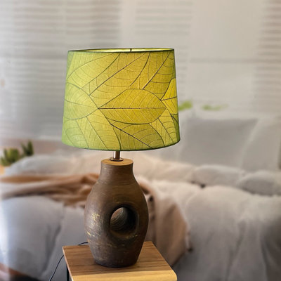 Real Cocoa Leaves Drum Lamp Shade