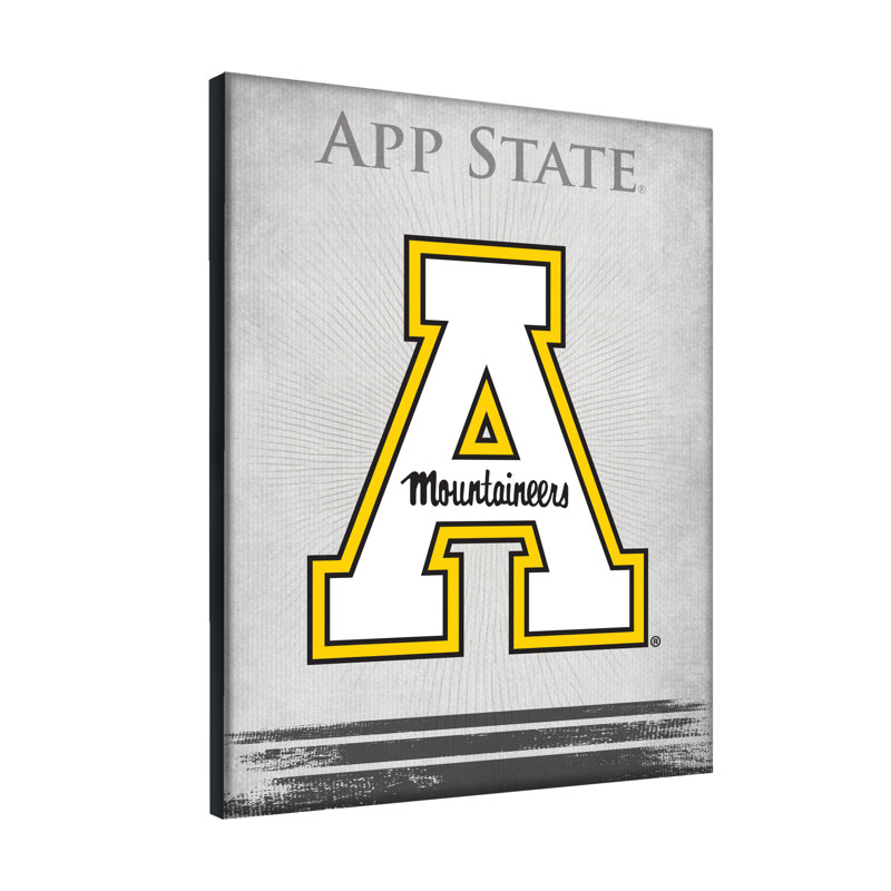 Impression sur toile tendue NCAA, H 15 po x l 20 po x P 1 po, Mountaineers d'Appalachian State