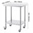 Stainless Steel Work Table 24 x 30 x 38 Inch, Featuring 4 Wheels, 3 Adjustable Height Levels, Heavy-Duty Food Prep Worktable for Commercial Kitchen Restaurant, Silver