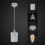 Epraxia 1 - Light White Drum Pendant