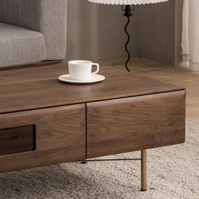 Black walnut all-solid wood coffee table