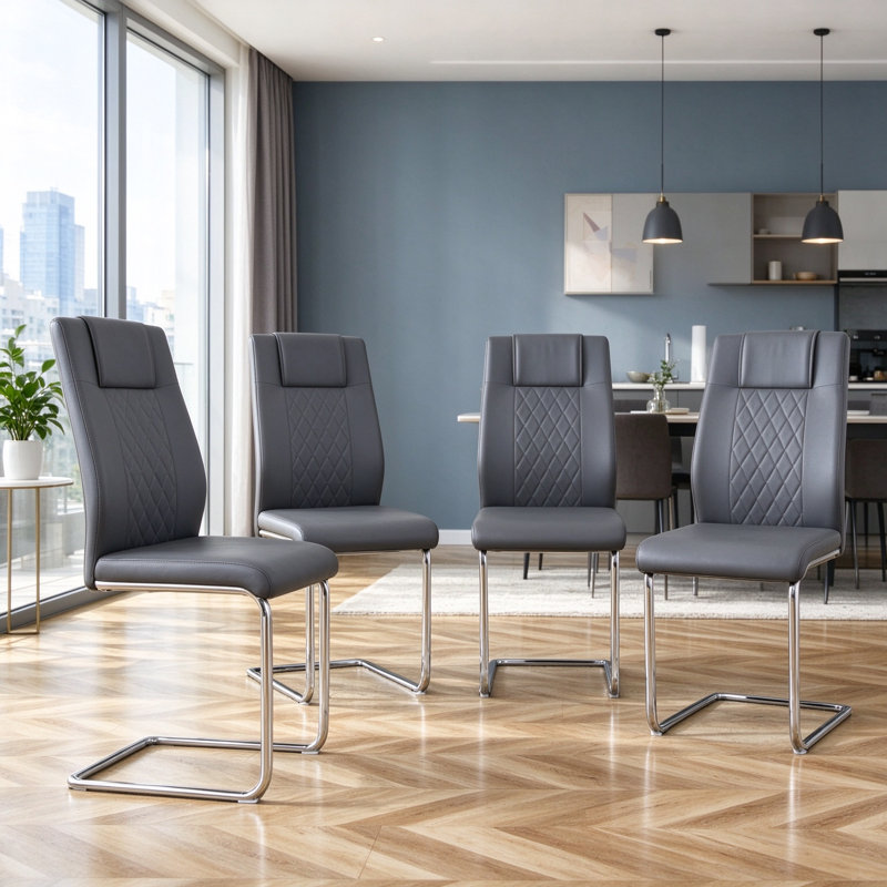 Ensemble de 4 chaises de salle à manger Modern Modern