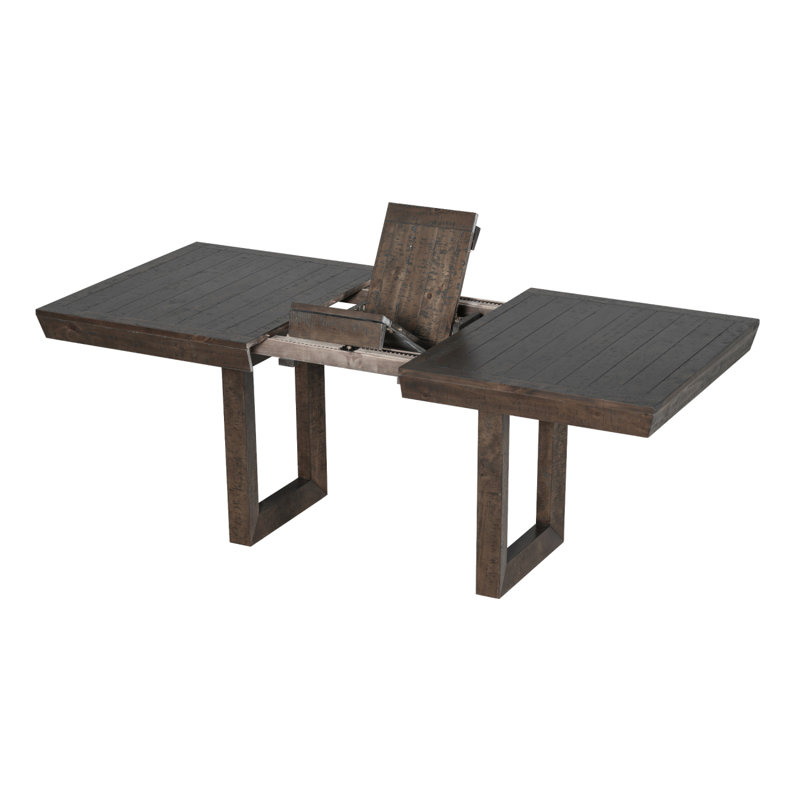 Ensemble de table de salle à manger 7 pièces avec chaises rembourrées, Brun, Gris / Brun