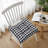 4 Pack Chair Cushions for Dining Chairs, 16" x 15" Black and White Kitchen Chair Cushions