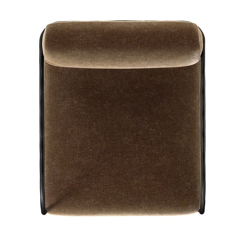 Fenn Chair-Champagne Mongolian Fur, Altair Mushroom