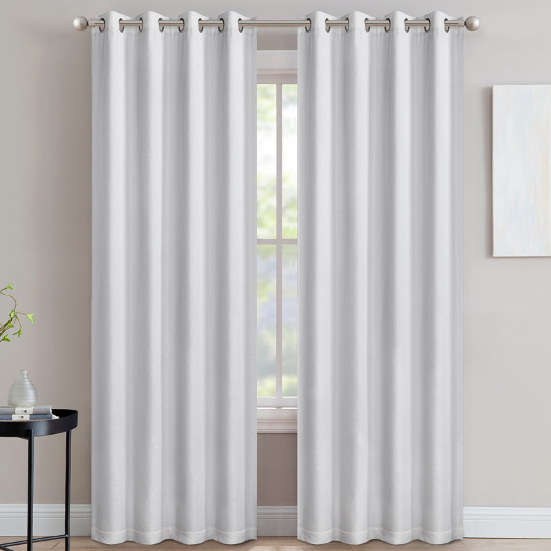 Holliman Curtain Single Panel, 52" W x 84" L, White