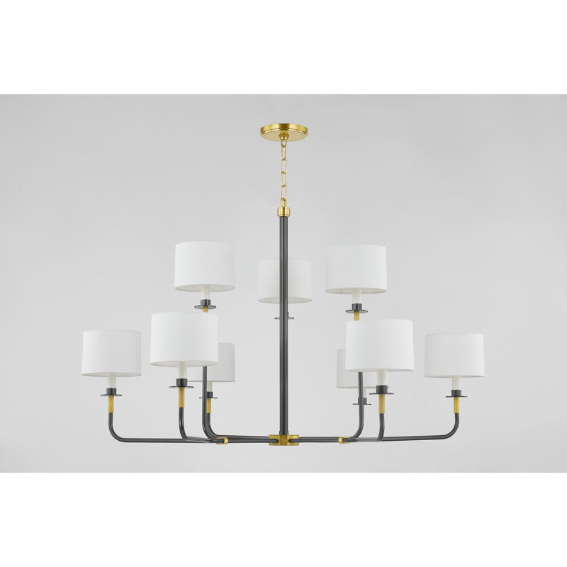 Paramus 8 Light Chandelier, Antique Bronze
