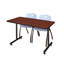 Table de formation en T Nick Nick, chaises empilables 2 M-51833536-32701887-32701886