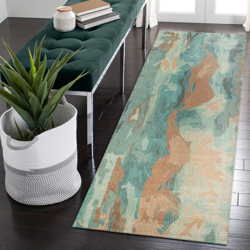 Tasley Wool Abstract Indoor Rug, Runner 2' x 7'5"