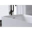 Baignoire 51 po à surface solide matte, baignoire autoportante en pierre de résine à surface solide, baignoire profonde blanche matte, baignoire autoportante avec trop-plein et bonde escamotable, blanc mat