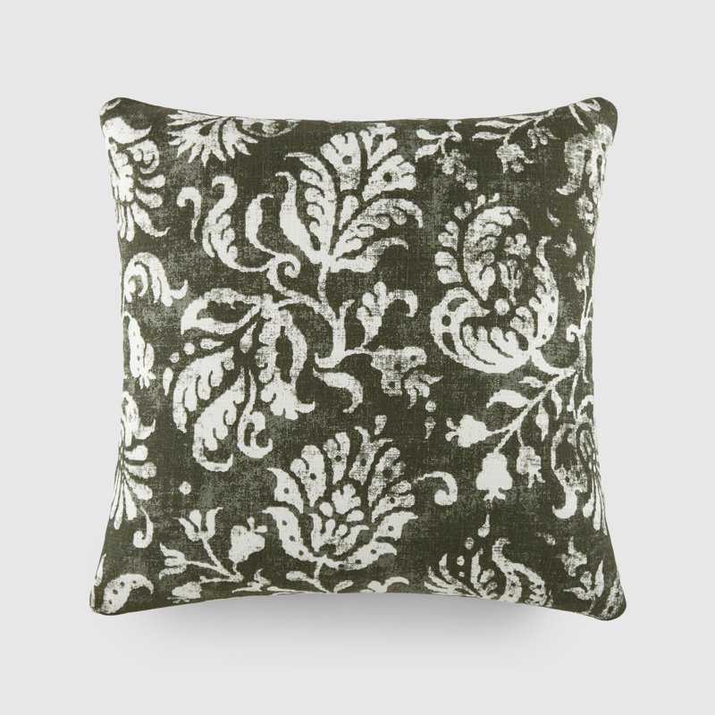 Housse et insert de coussin décoratif en coton, Vert