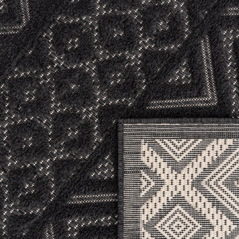 Tapis intérieur / extérieur en polypropylène tissé à la machine Jaiprkesh, Rectangle 2 pi x 3 pi 4 po