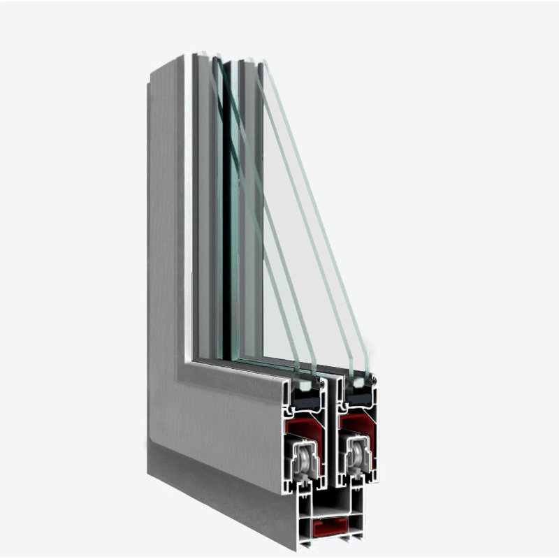 Grey Steel Sliding Patio Door with Tempered Glass, 72 x 80 in.