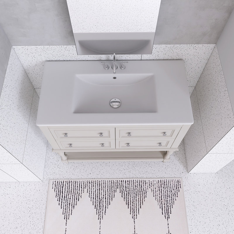Ensemble de meuble-lavabo 36 po avec lavabo, Beige