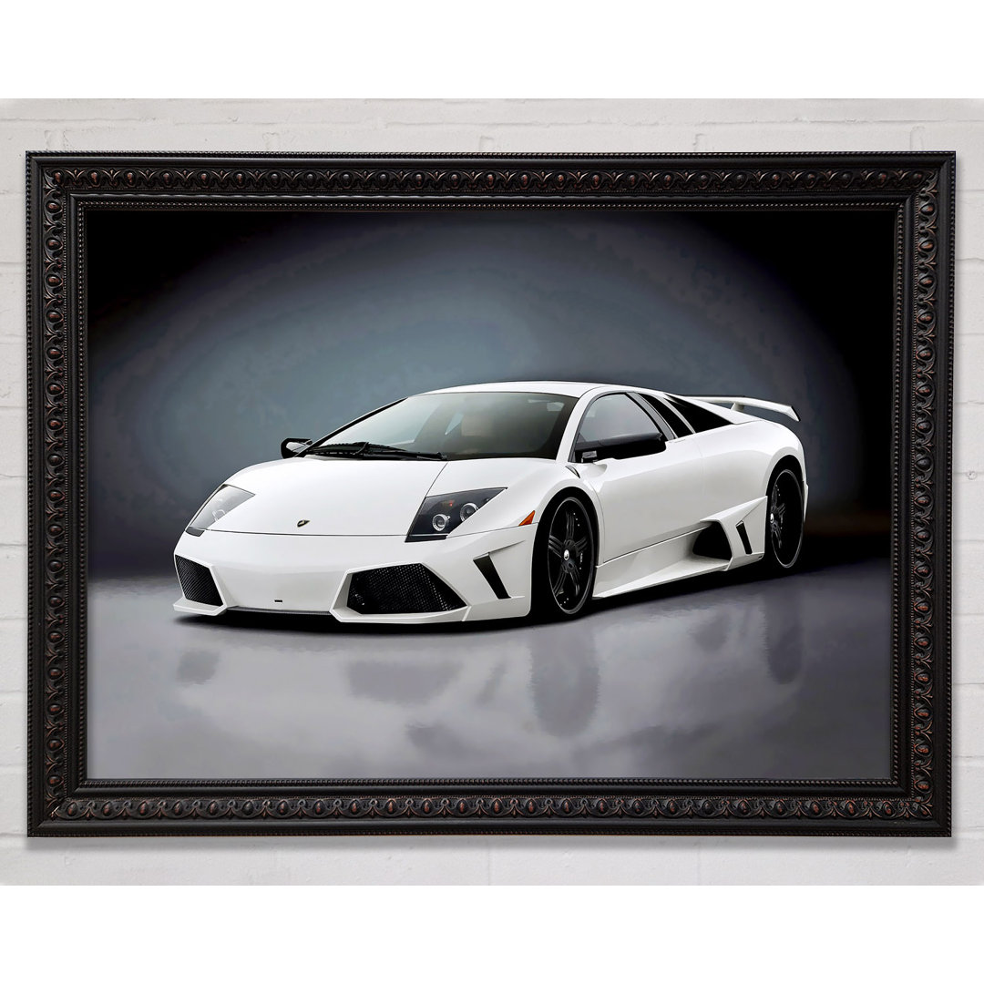 Lamborghini Snow Silver - Einzelner Bilderrahmen Kunstdrucke