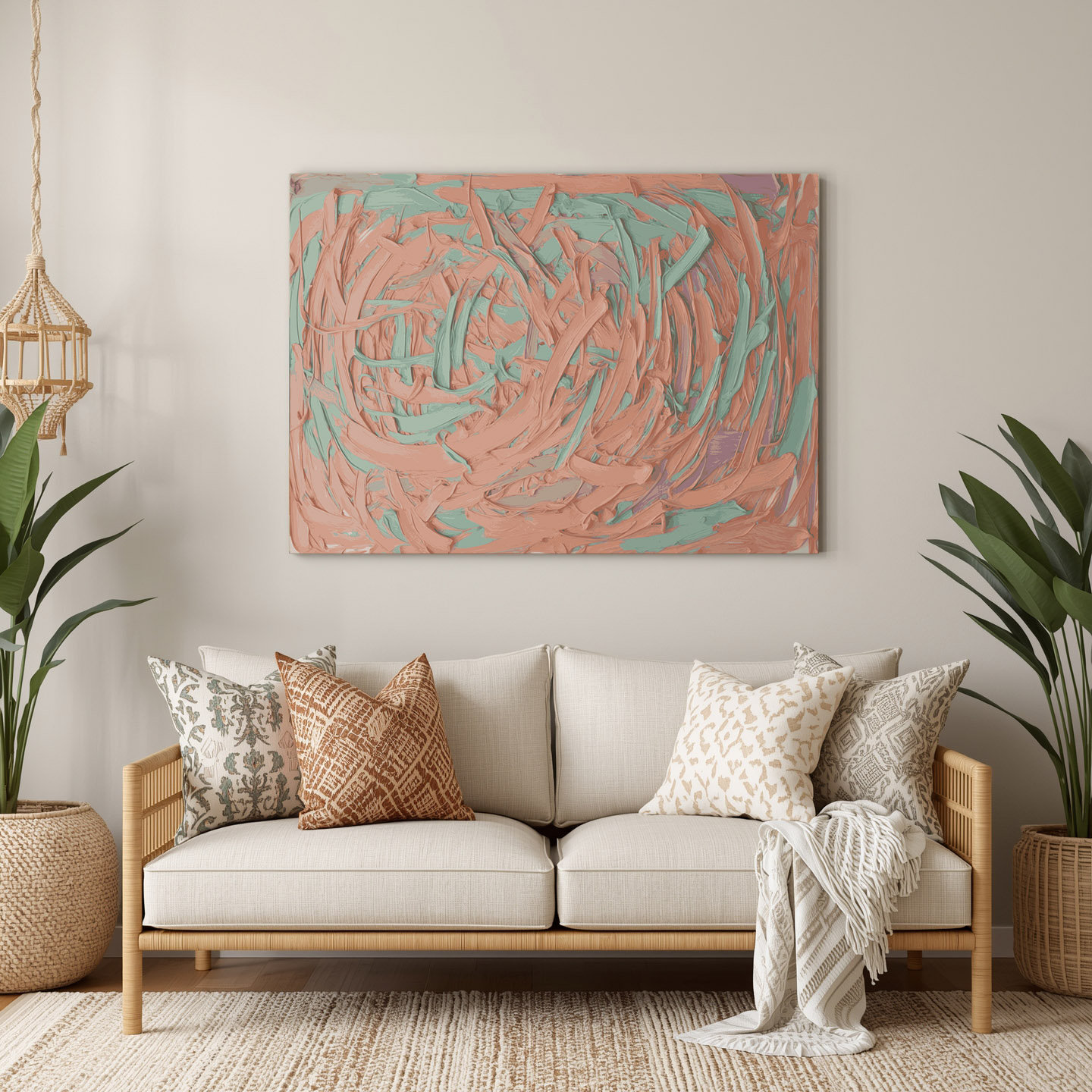 Orren Ellis Neo Expressionism 45 Beige Metal Wall Art | Wayfair