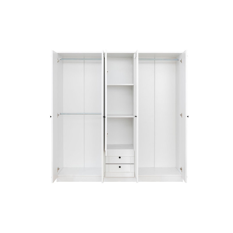 Estrada 5 Door Manufactured Wood Wardrobe, 178cm H x 175cm W x 52cm D