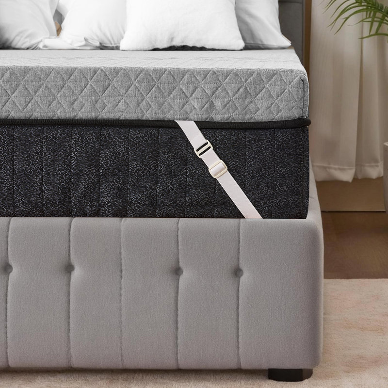 3 Inch Gel Memory Foam Mattress Topper, Ventilated High Density Pad For Back Pain, Bed Topper With Removable Soft Cover, Certipur-Us Certified,Grey