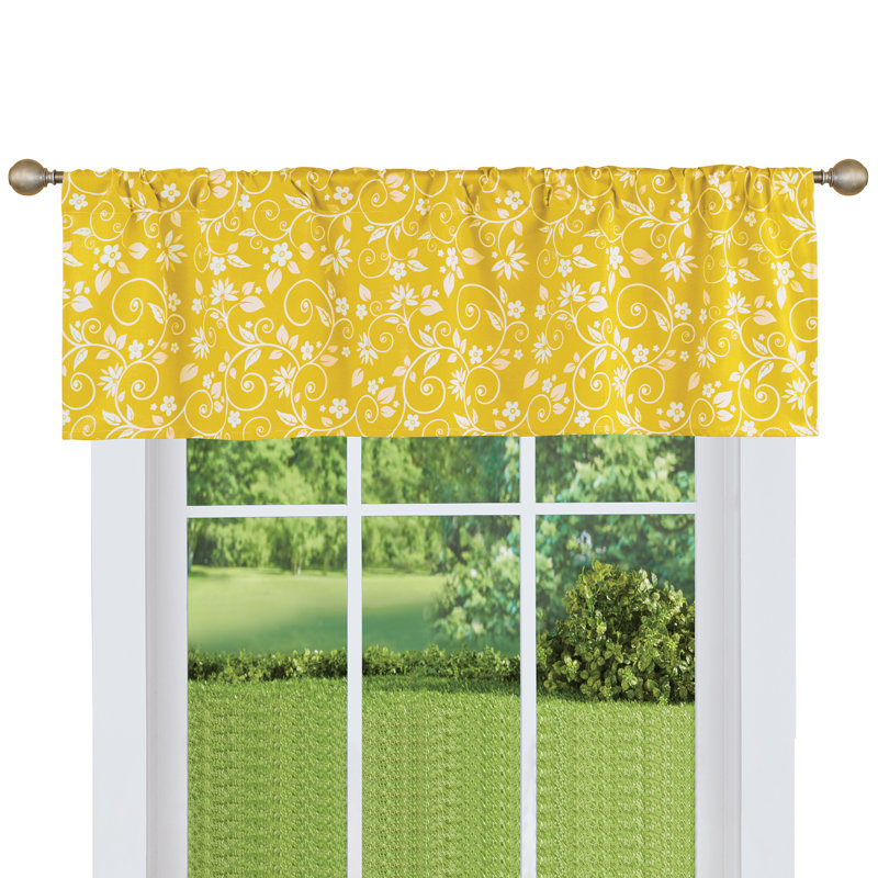 Rideau simple en microfibre Dinara, Jaune