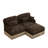 Movable Ottoman Leopard Chenille Sofas, Modern Modular Couch For Home