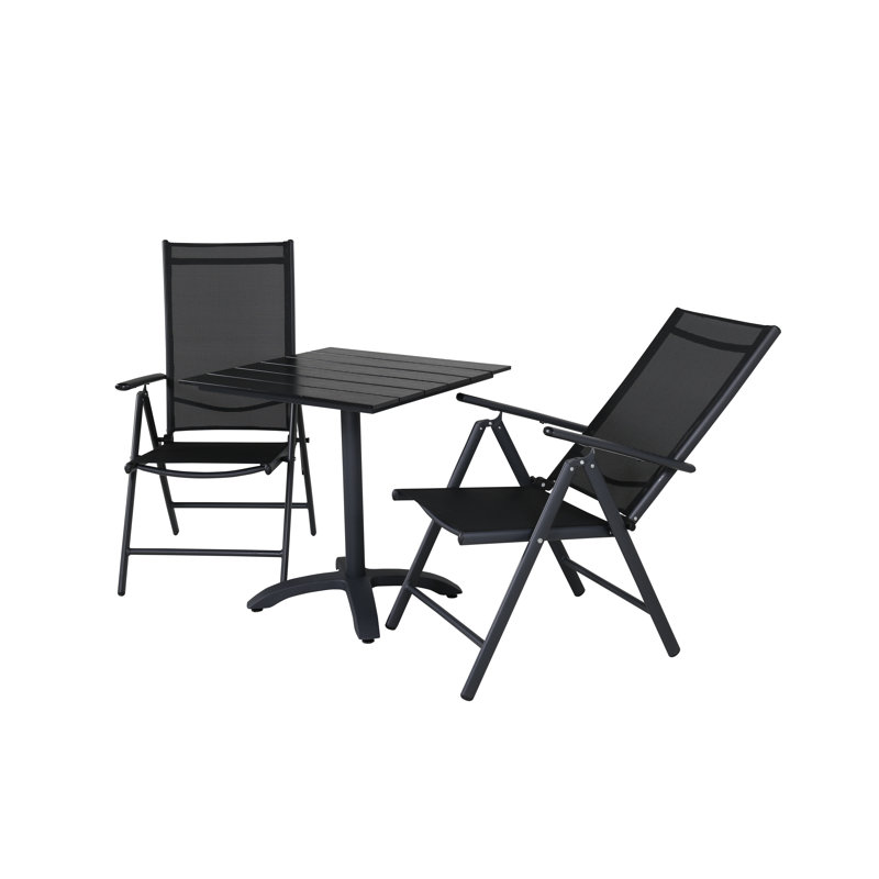 Kristl 2 - Person Patio Dining Set with Extendable Square Table