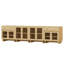 Ensemble de rangement modulaire Almaguer 4 pièces avec 2 tiroirs, 8 portes vitrées, étagères réglables et fini chêne naturel.-690472356-690472379