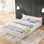 Queen Size Upholstered Bed FrameAnd velvet fabric,Grounded Platform Bed with Decorative Curved Headboard and Solid Wood Frame, No Box Spring Required-1017056848