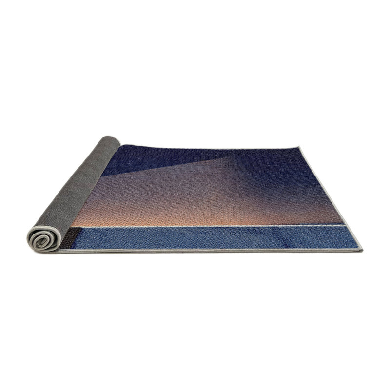 Tapis de zone mauve à motifs, Rond 4 pi