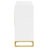 White Freestanding 2-door Cabinet With Gold Trim And 3 - 4 Storage Compartments Art Accent 2 Doors, Trim, Adjustable Shelves