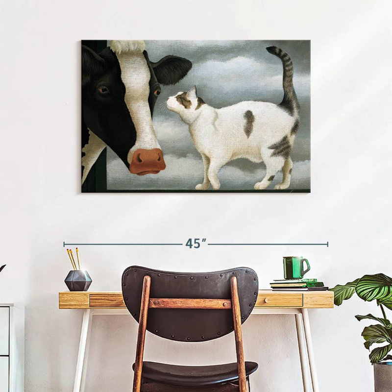 Cat And Cow, 26" H x 39" W