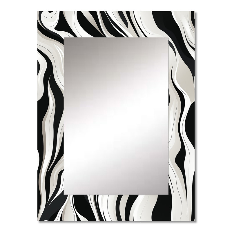 Middleburgh Minimalist Sophistication - grand miroir abstrait, décoration murale abstraite, impression sur métal
