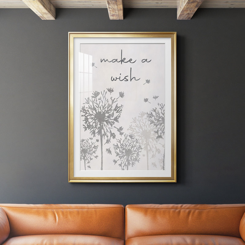 " Make A Wish ", Gold Framed, 30.5" W x 42.5" H