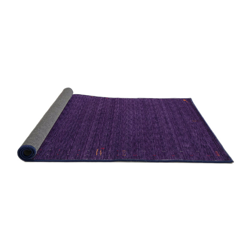 Tapis de zone mauve contemporaine, Rond 5 pi