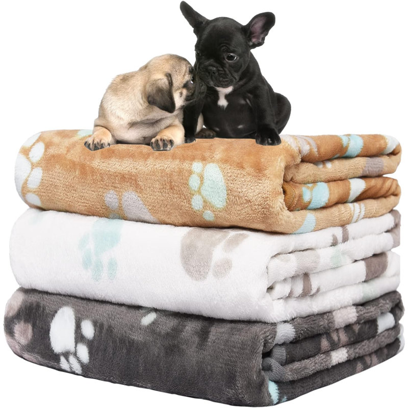 Couverture pour animaux, Gris / brun / blanc, 23 po x 16 po