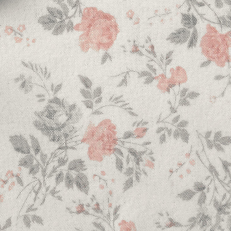 Ensemble de draps en flanelle de coton brossé, Ensemble de draps pour grand lit avec 2 taies d'or, Gris Rosalie