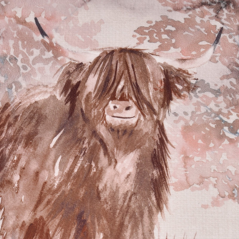 Hanson Highland Cow Square Throw Cushion