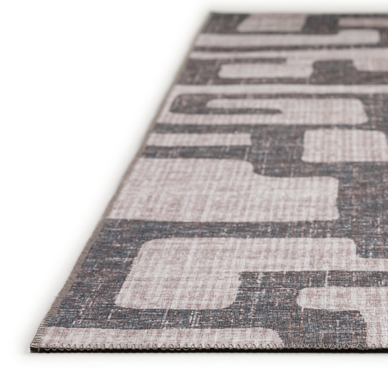 Chenille Washable Abstract Rug, Rectangle 1'8" x 2'6"