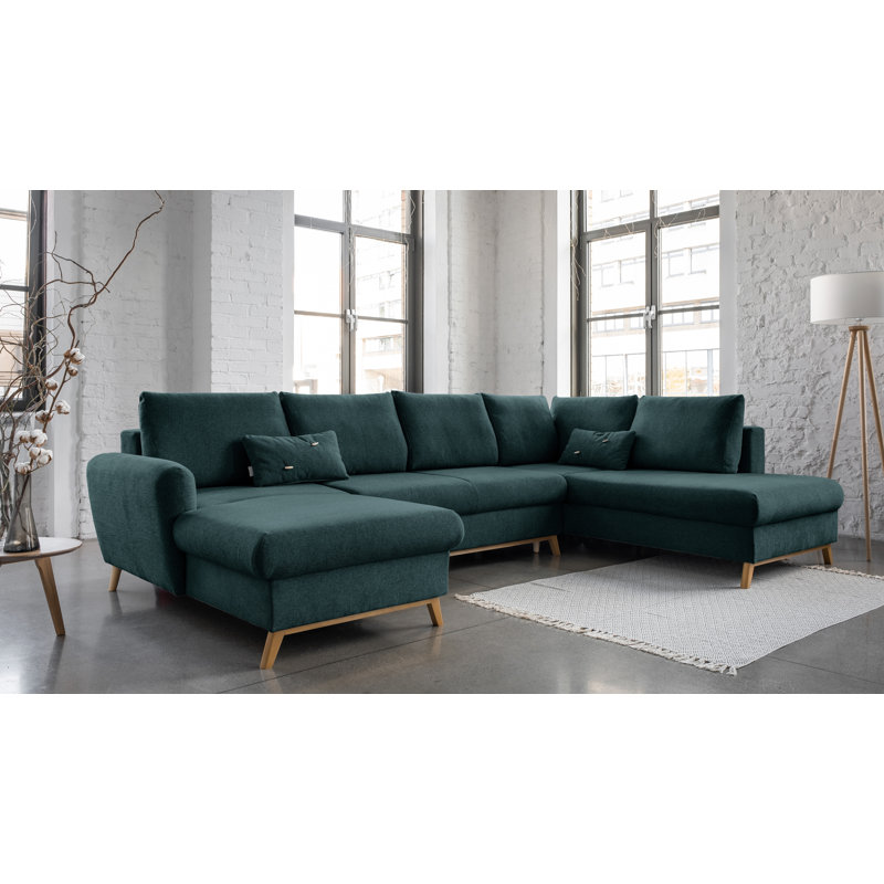 Scandic Lagom 8 Seater Sofa Bed, Right Hand Facing, Turquoise