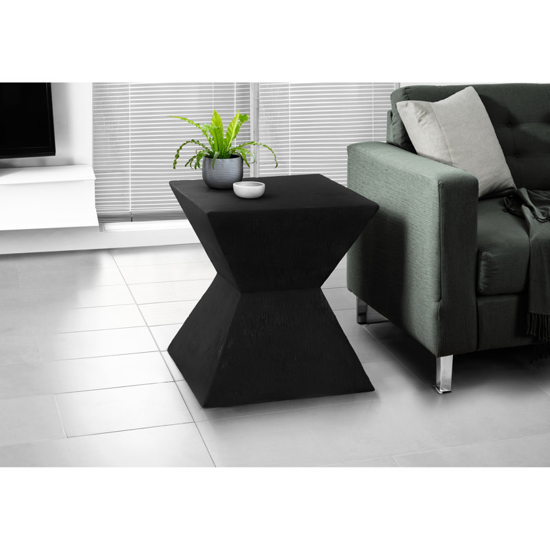 Table d'appoint, h 25 po, intérieur ou extérieur, table d'appoint, table de bout, table de chevet, chambre à coucher, salon, blanc, contemporain, moderne