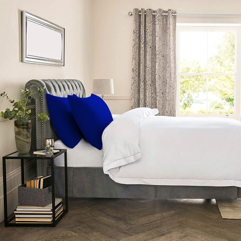 Feival Cotton Blend/Polyester Pillow Case, Royal Blue
