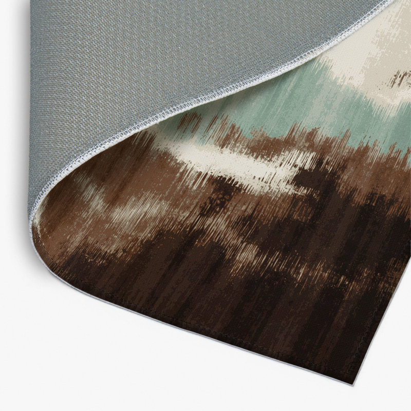 Watercolor Brown Indoor and Outdoor Area Rug, Rectangle 2' x 3'
